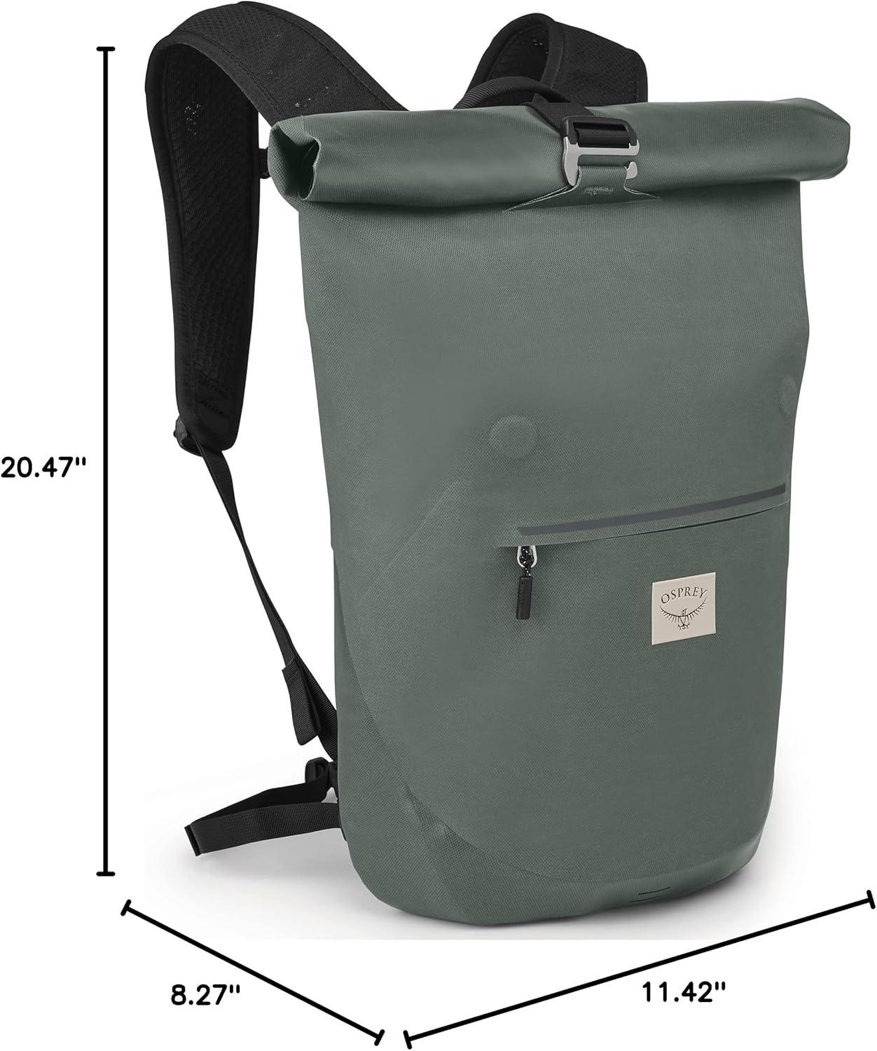 imageOsprey Arcane Roll Top 18L Waterproof Laptop Backpack Acorn RedPine Leaf Green