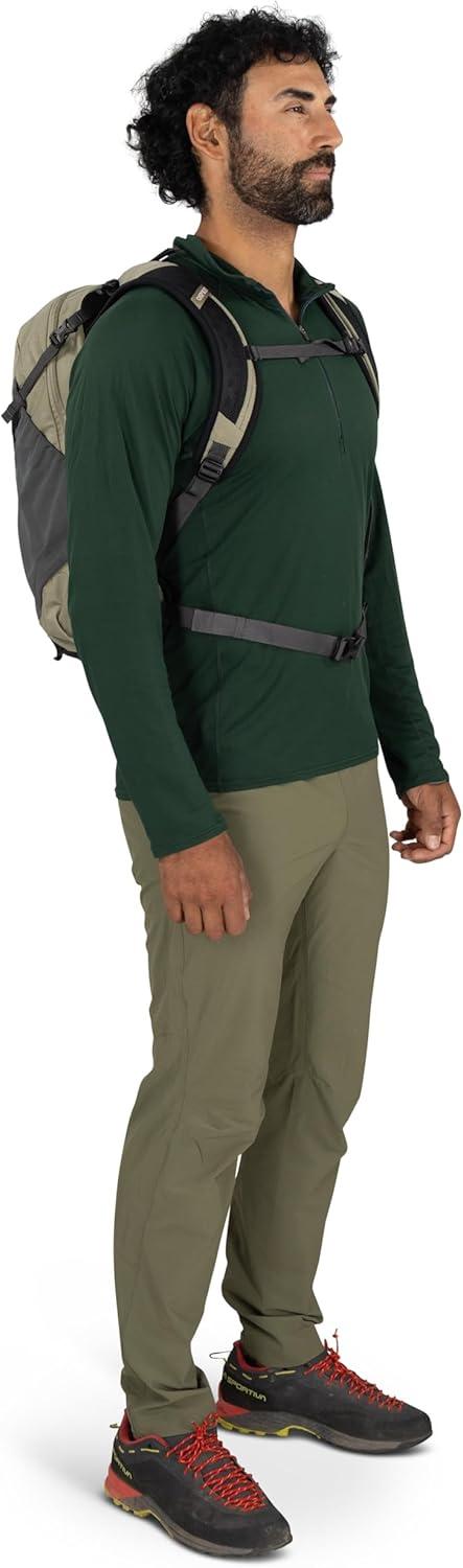 imageOsprey Hikelite 18L Durable Hiking Backpack Travel Daypack with Rain Cover for Men and Women Olive TanRaven Black