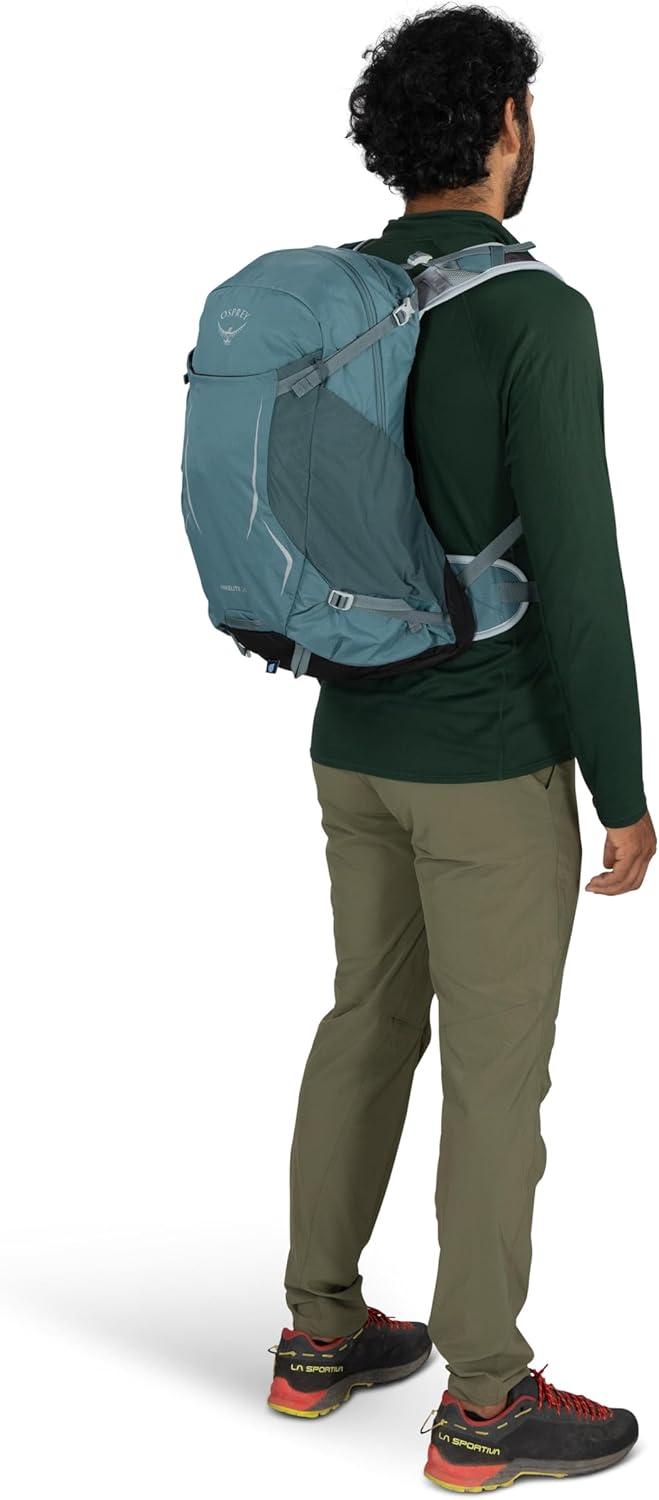 imageOsprey Hikelite 18L Durable Hiking Backpack Travel Daypack with Rain Cover for Men and Women Olive TanRaven Black