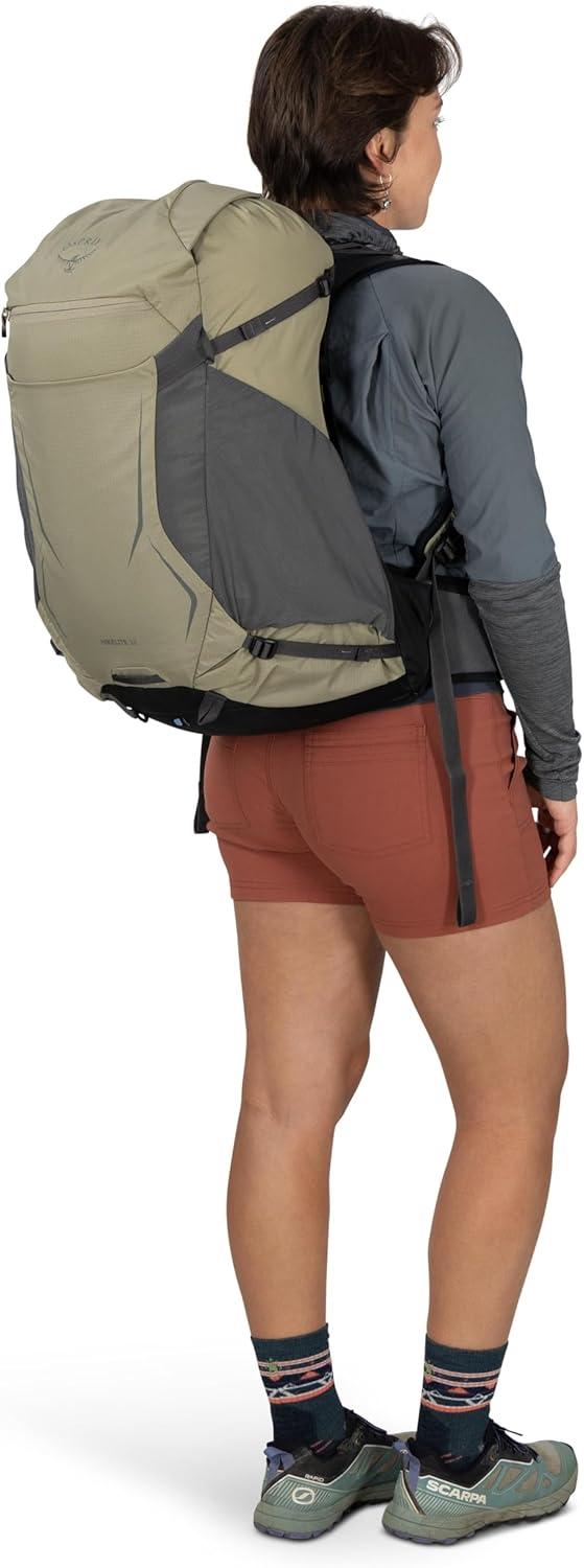 imageOsprey Hikelite 18L Durable Hiking Backpack Travel Daypack with Rain Cover for Men and Women Olive TanRaven Black