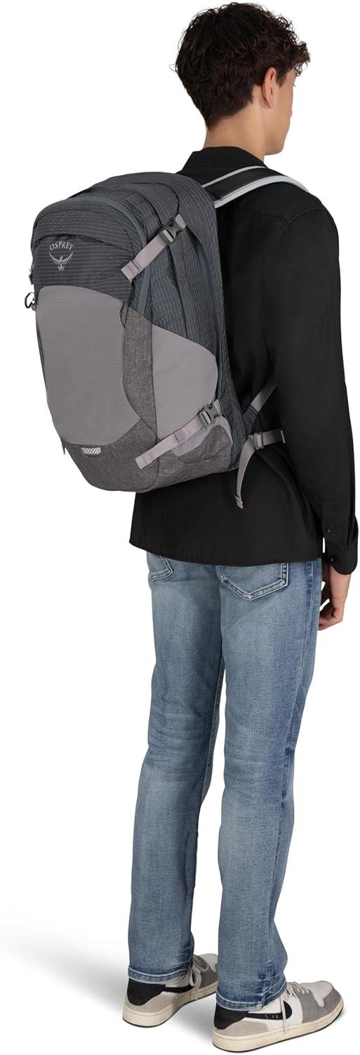 imageOsprey Nebula Commuter Backpack Everyday Bag with Laptop Sleeve and Bottle Pockets Torrent Blue HeatherAlpaca TanLatte Brown Heather