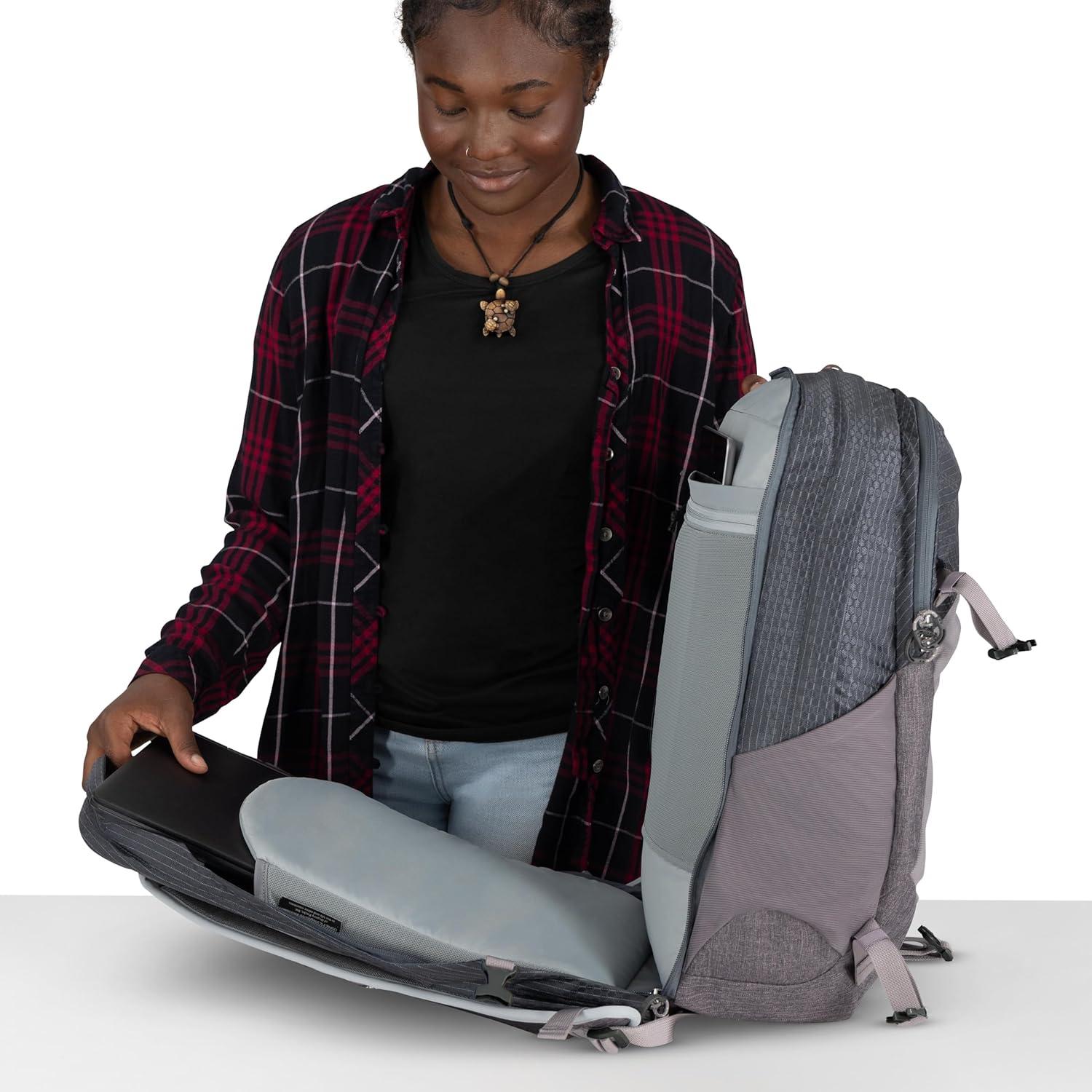 imageOsprey Nebula Commuter Backpack Everyday Bag with Laptop Sleeve and Bottle Pockets Torrent Blue HeatherAlpaca TanLatte Brown Heather