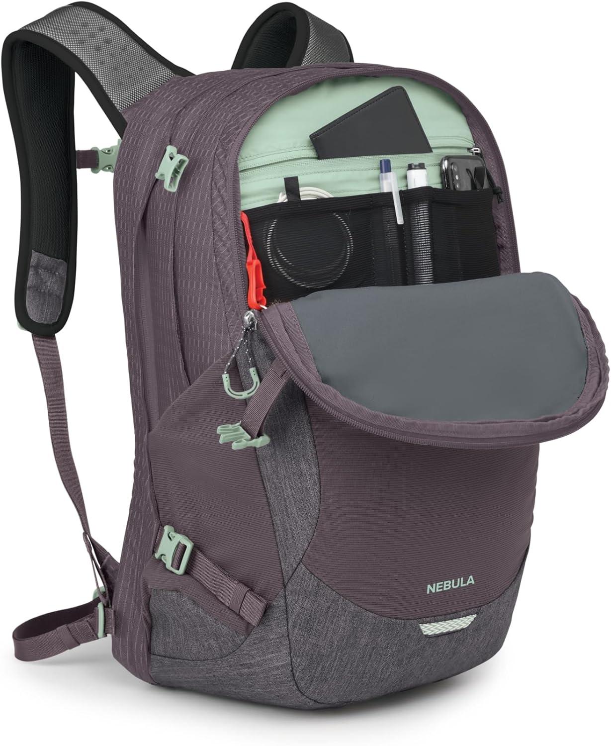imageOsprey Nebula Commuter Backpack Everyday Bag with Laptop Sleeve and Bottle Pockets Torrent Blue HeatherGraphitepurple Heather