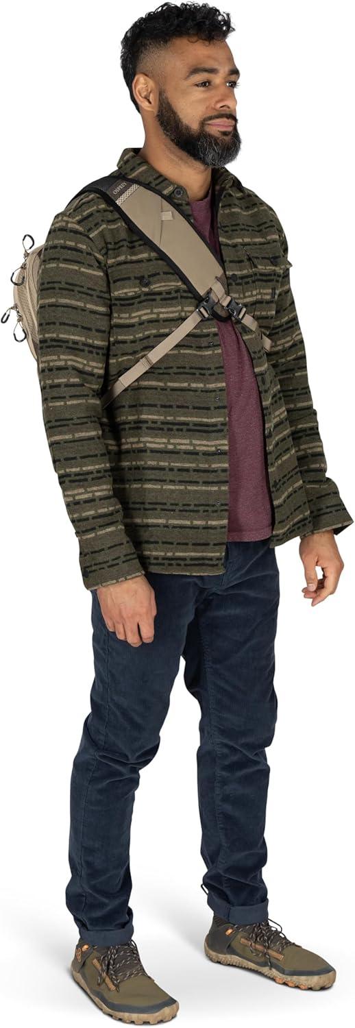 imageOsprey Nebula Shoulder Sling Bag Crossbody Backpack with Laptop Sleeve and Bottle Pocket Graphite Purple HeatherAlpaca TanLatte Brown Heather