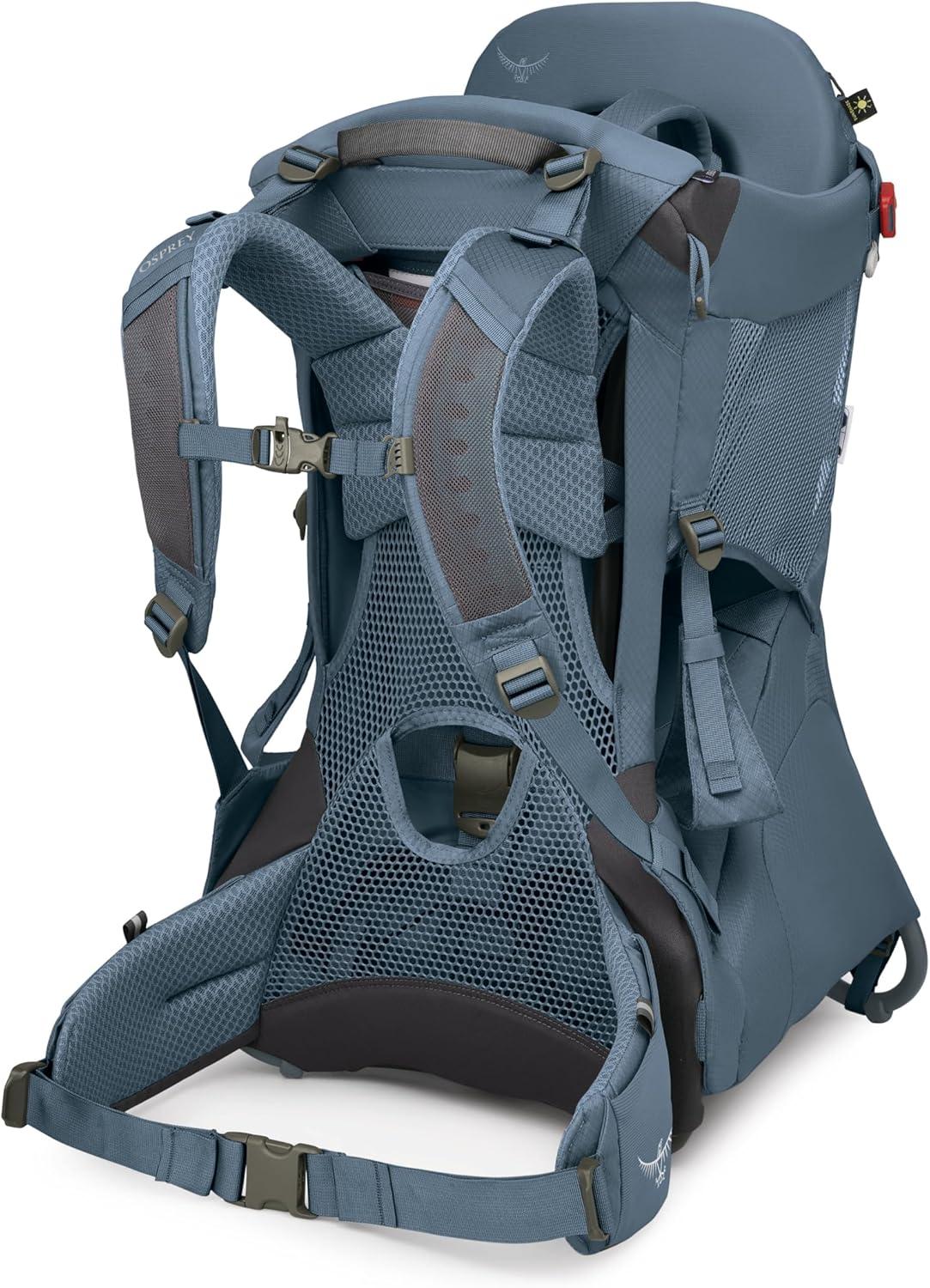 imageOsprey Poco Child Carrier Backpack Adjustable Travel Baby Carrier with Sunshade Comfortable Hiking Carrier for ToddlersTidal Blue