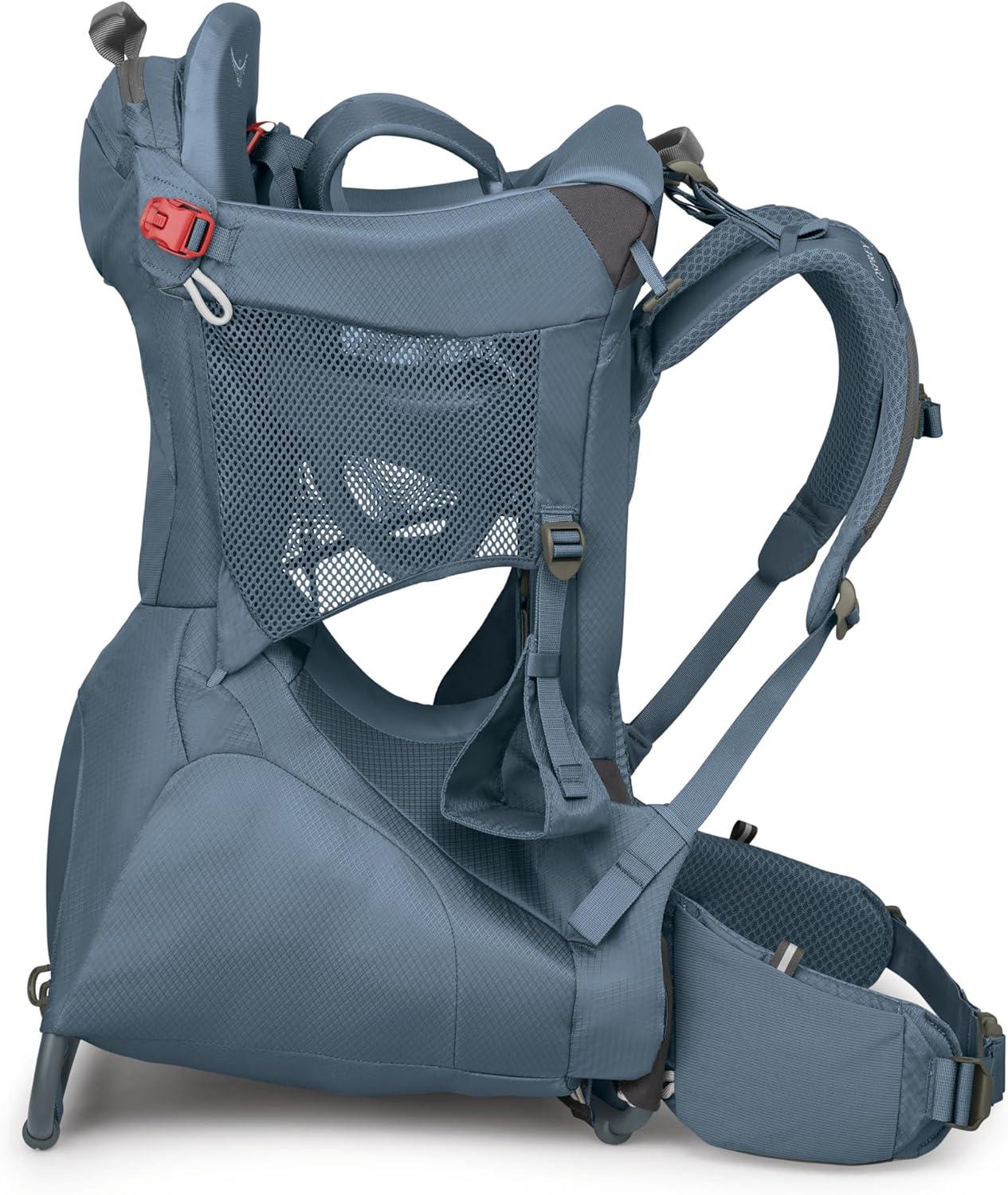 imageOsprey Poco Child Carrier Backpack Adjustable Travel Baby Carrier with Sunshade Comfortable Hiking Carrier for ToddlersTidal Blue