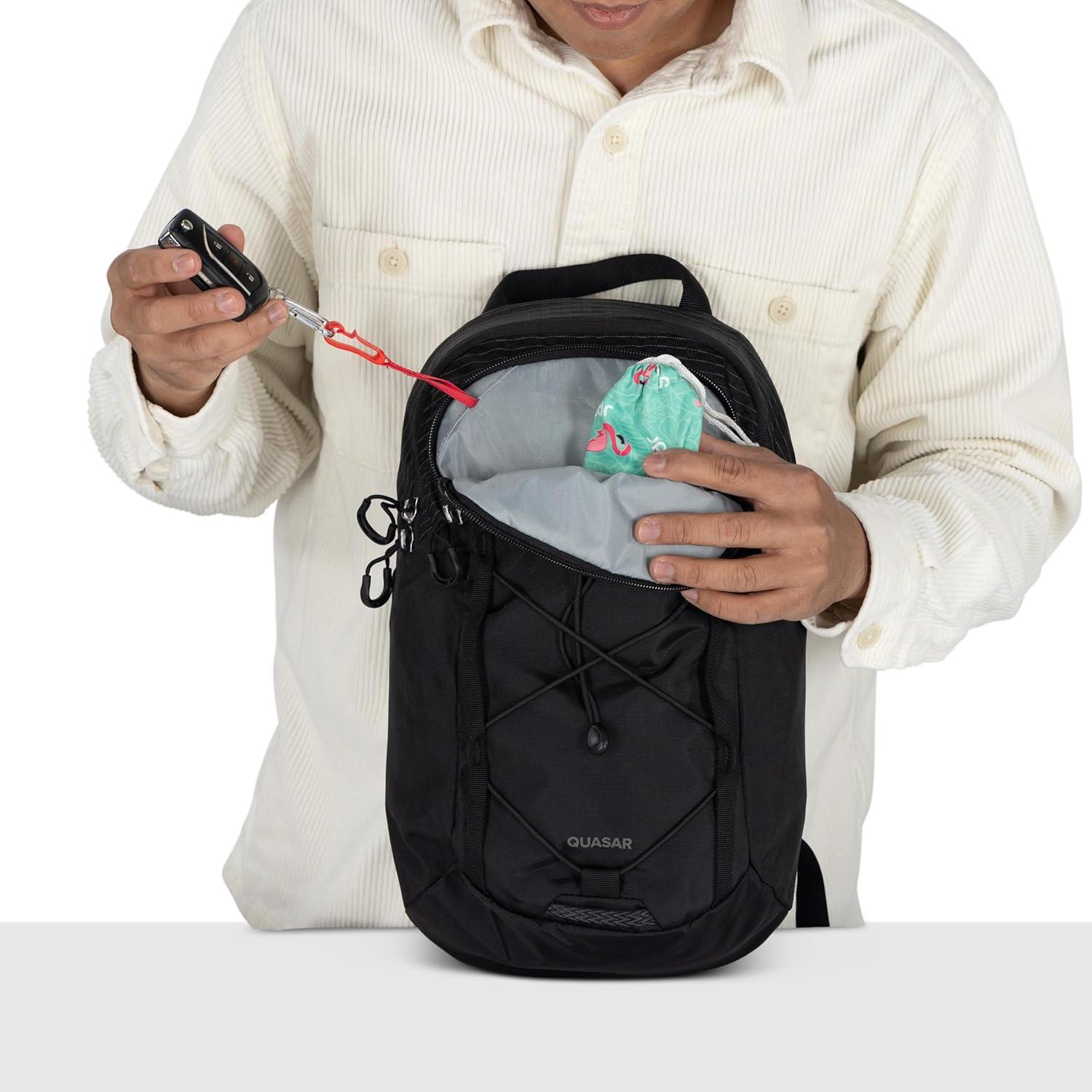 imageOsprey Quasar Shoulder Sling Bag Everyday Crossbody Backpack with Laptop Sleeve Bottle Pocket amp Phone Pocket Phantom Grey HeatherTorrent Blue Heather