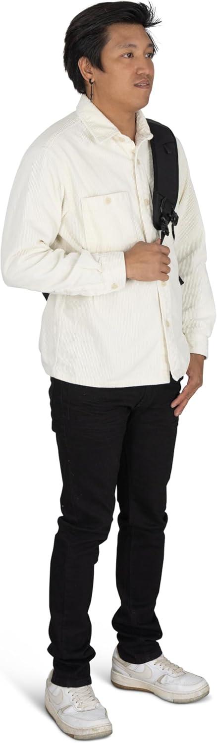 imageOsprey Quasar Shoulder Sling Bag Everyday Crossbody Backpack with Laptop Sleeve Bottle Pocket amp Phone Pocket Phantom Grey HeatherTorrent Blue Heather