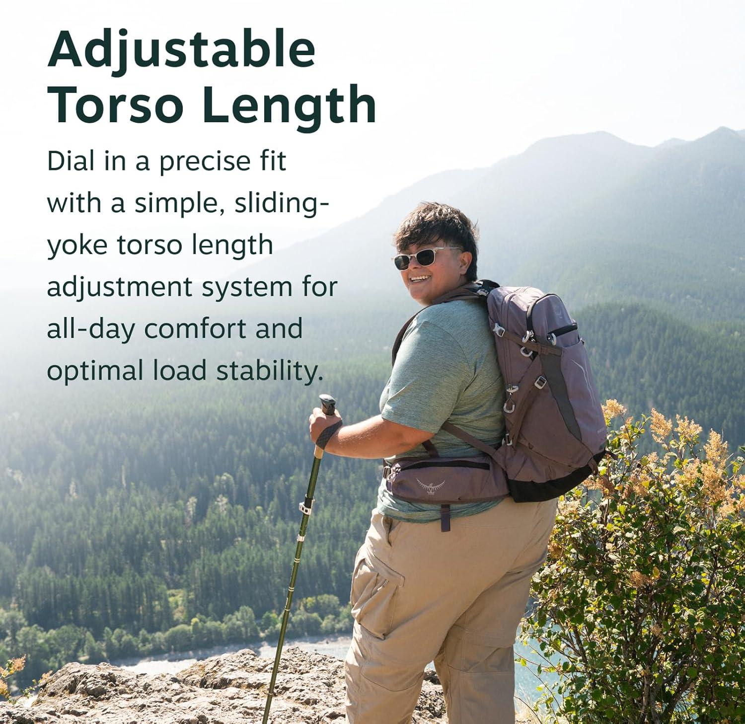 imageOsprey Sportlite 22L Lightweight Hiking Backpack for Men and Women Everyday Hiking Bag Travel Daypack Olive TanGraphite Purple