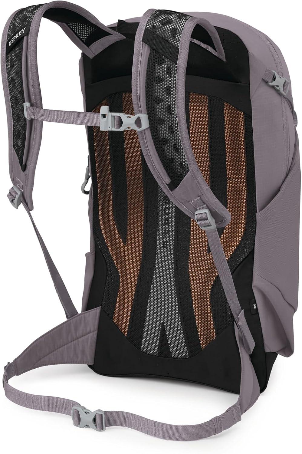 imageOsprey Sportlite 22L Lightweight Hiking Backpack for Men and Women Everyday Hiking Bag Travel Daypack Olive TanGraphite Purple