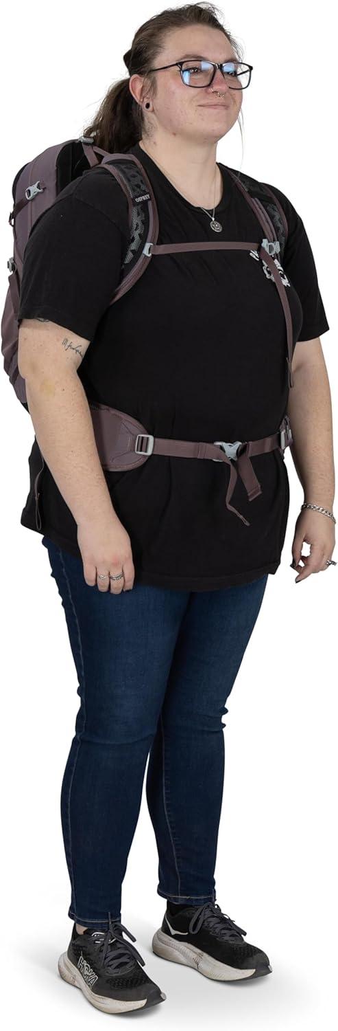 imageOsprey Sportlite 22L Lightweight Hiking Backpack for Men and Women Everyday Hiking Bag Travel Daypack Olive TanGraphite Purple