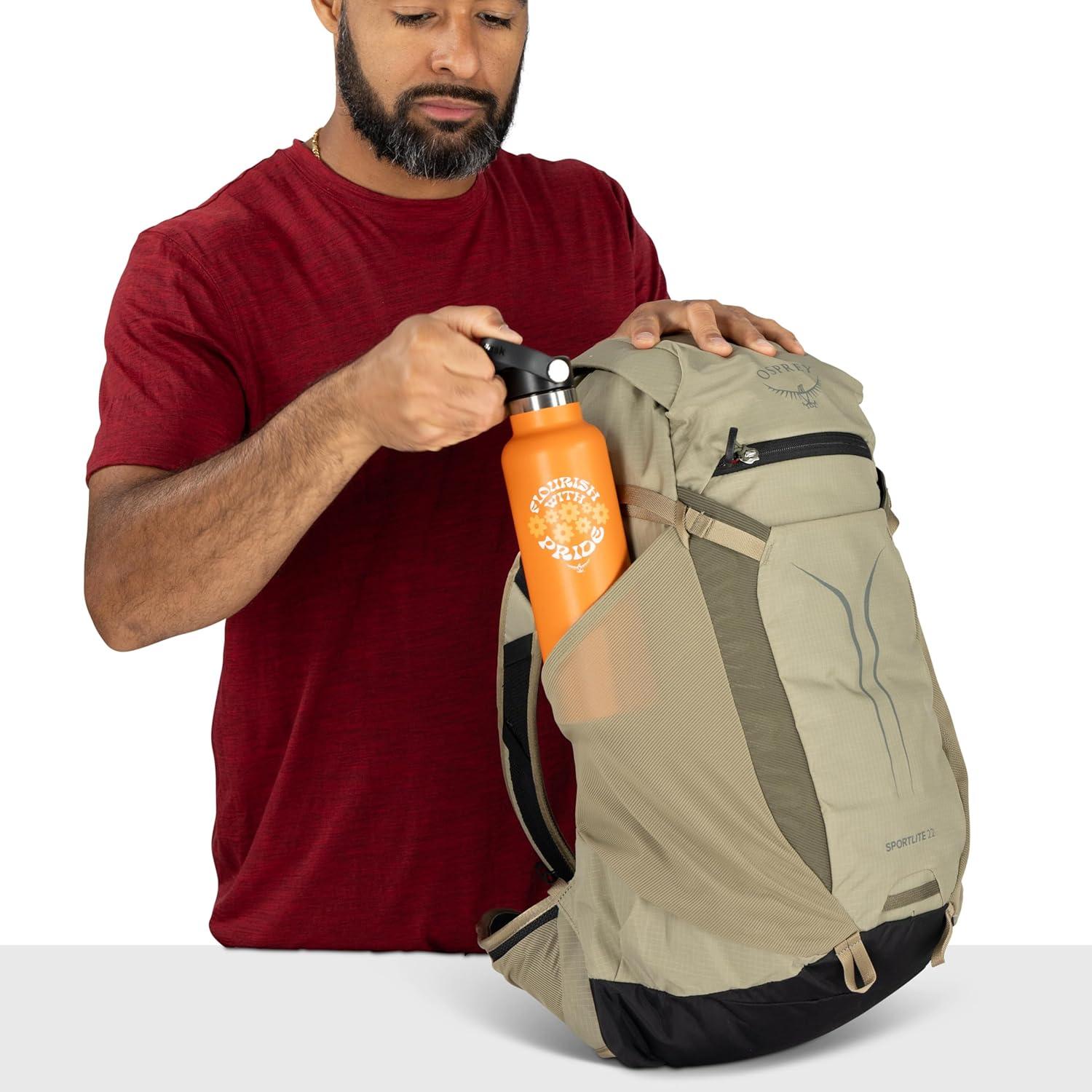 imageOsprey Sportlite 22L Lightweight Hiking Backpack for Men and Women Everyday Hiking Bag Travel Daypack Olive TanGraphite Purple