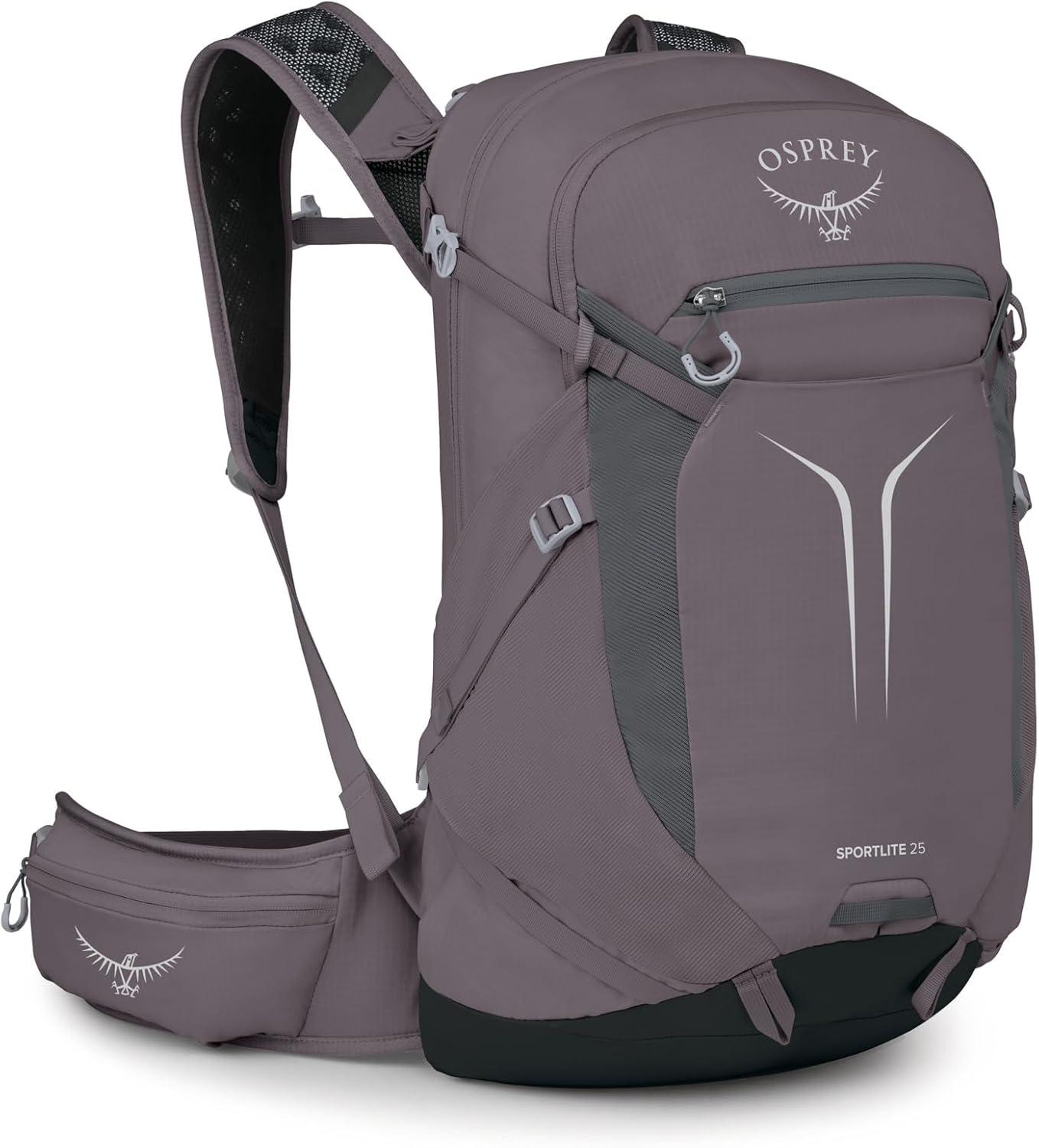 imageOsprey Sportlite 22L Lightweight Hiking Backpack for Men and Women Everyday Hiking Bag Travel Daypack Olive TanGraphite Purple