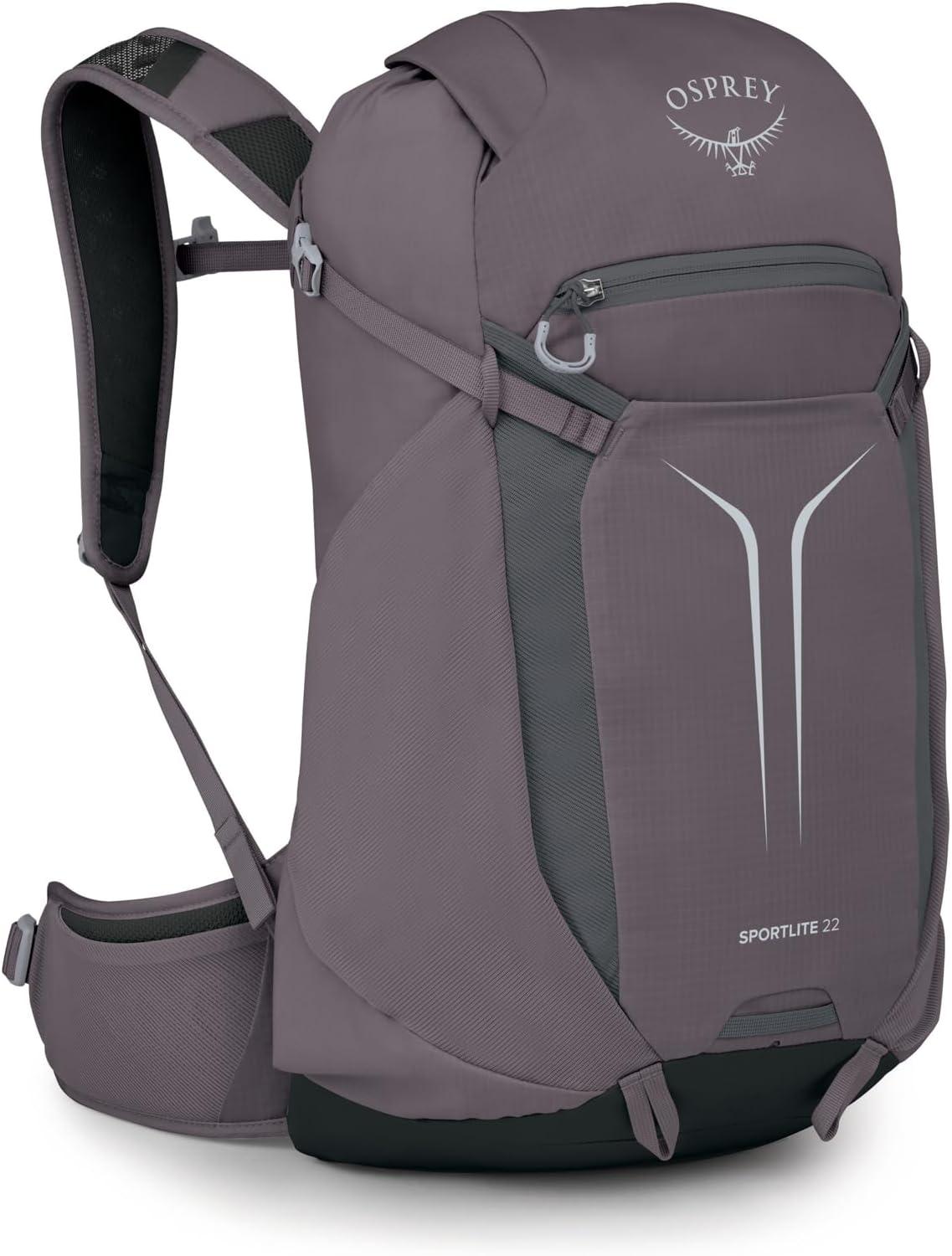 imageOsprey Sportlite 22L Lightweight Hiking Backpack for Men and Women Everyday Hiking Bag Travel Daypack Olive TanGraphite Purple
