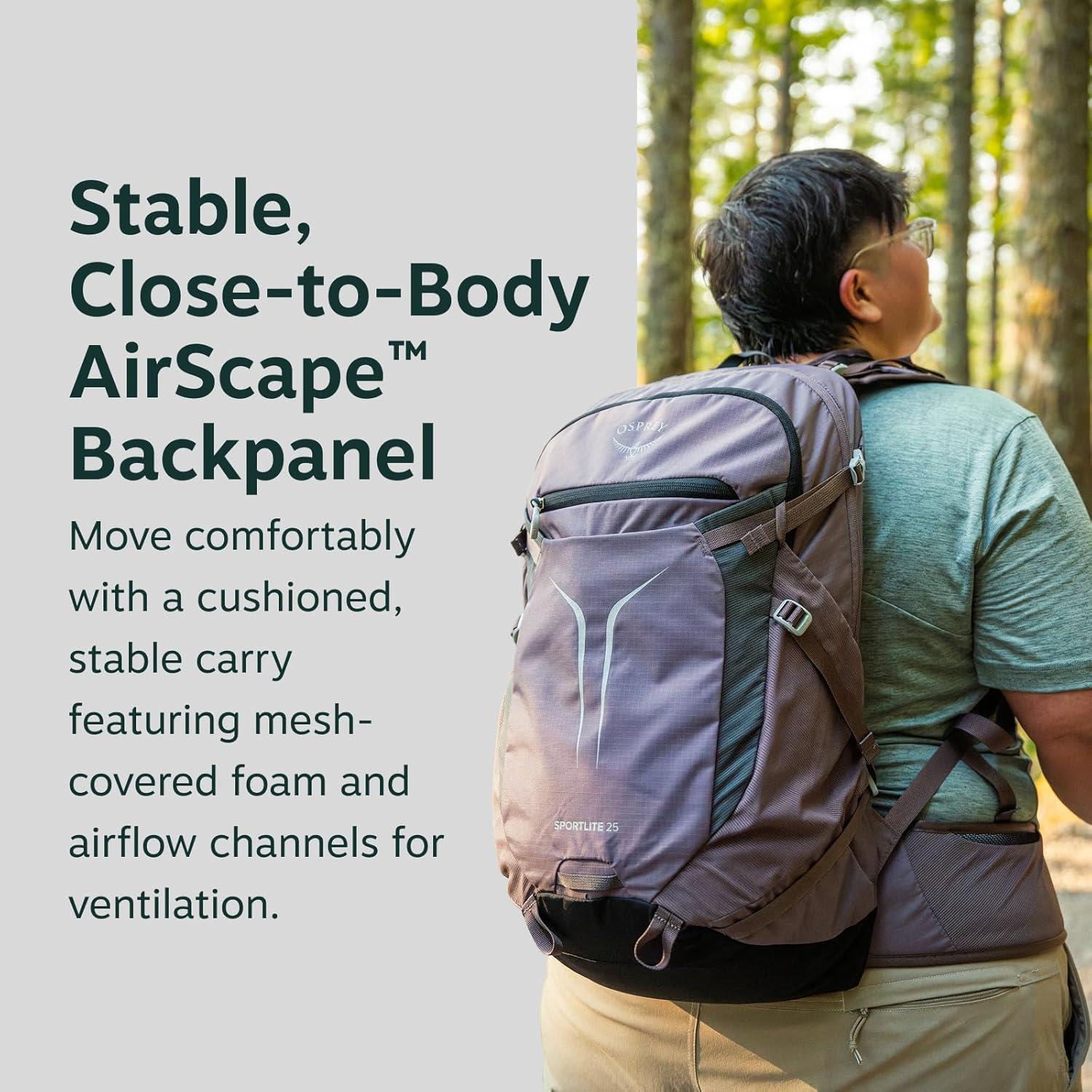 imageOsprey Sportlite 22L Lightweight Hiking Backpack for Men and Women Everyday Hiking Bag Travel Daypack Olive TanRaven Black