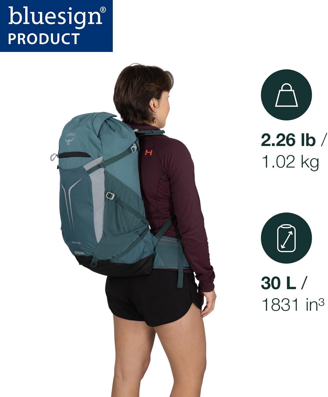 imageOsprey Sportlite 22L Lightweight Hiking Backpack for Men and Women Everyday Hiking Bag Travel Daypack Olive TanSerenity Blue