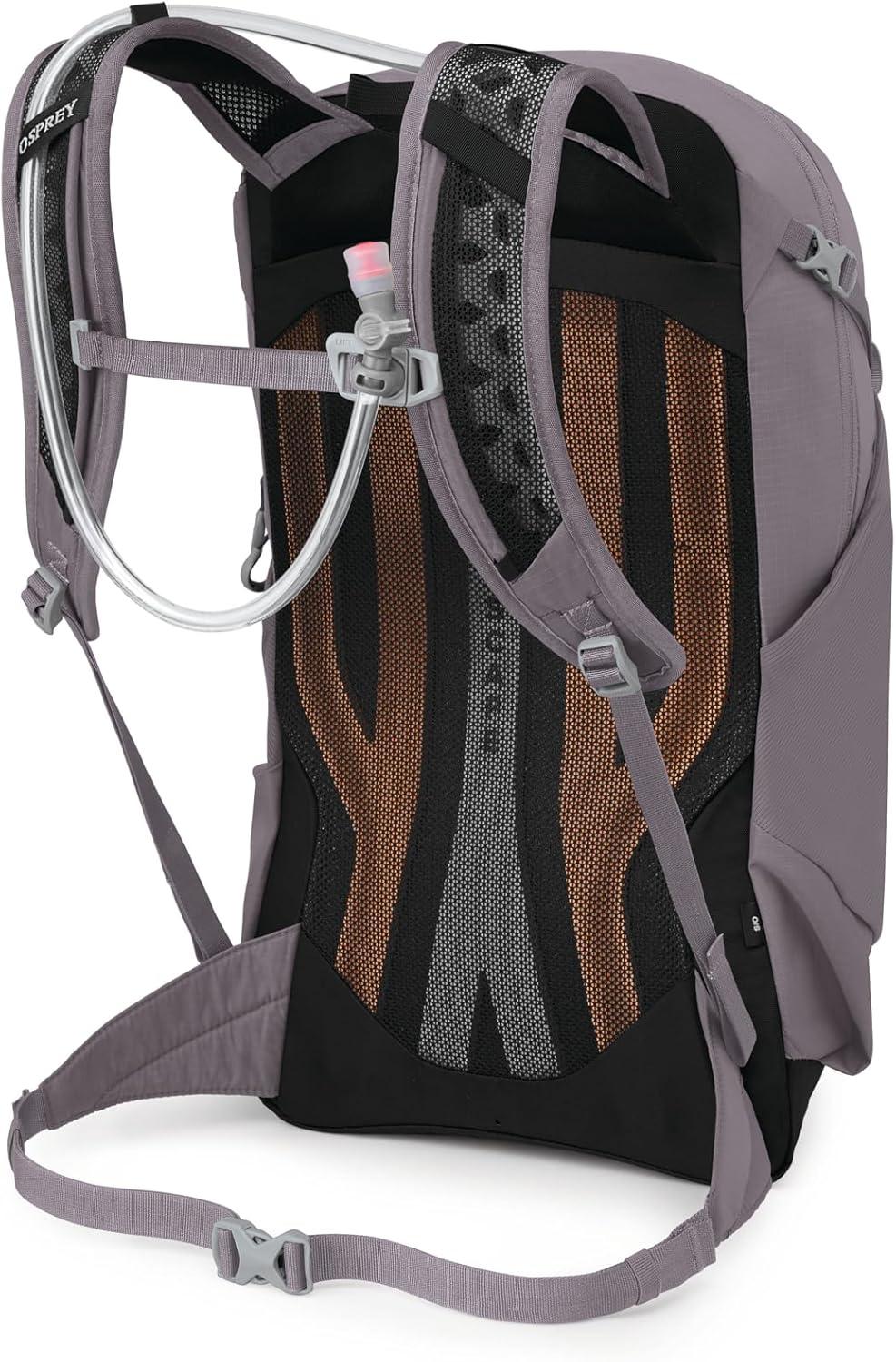 imageOsprey Sportlite Lightweight Hiking Backpack with Hydraulics Reservoir for Men amp Women Everyday Hydration Travel BagGraphite Purple