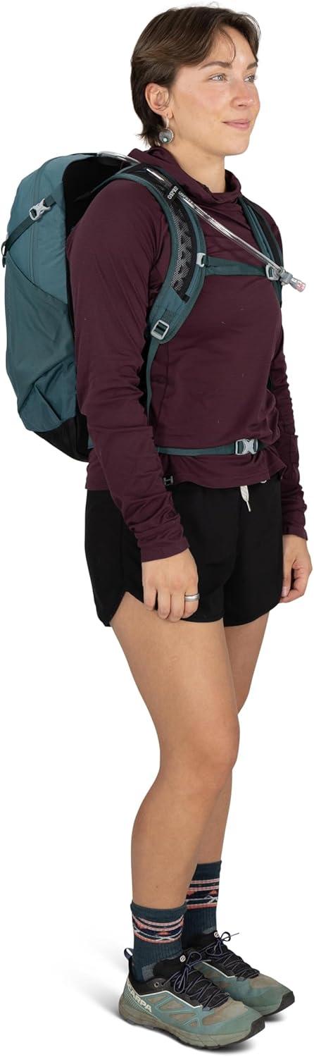 imageOsprey Sportlite Lightweight Hiking Backpack with Hydraulics Reservoir for Men amp Women Everyday Hydration Travel BagGraphite Purple
