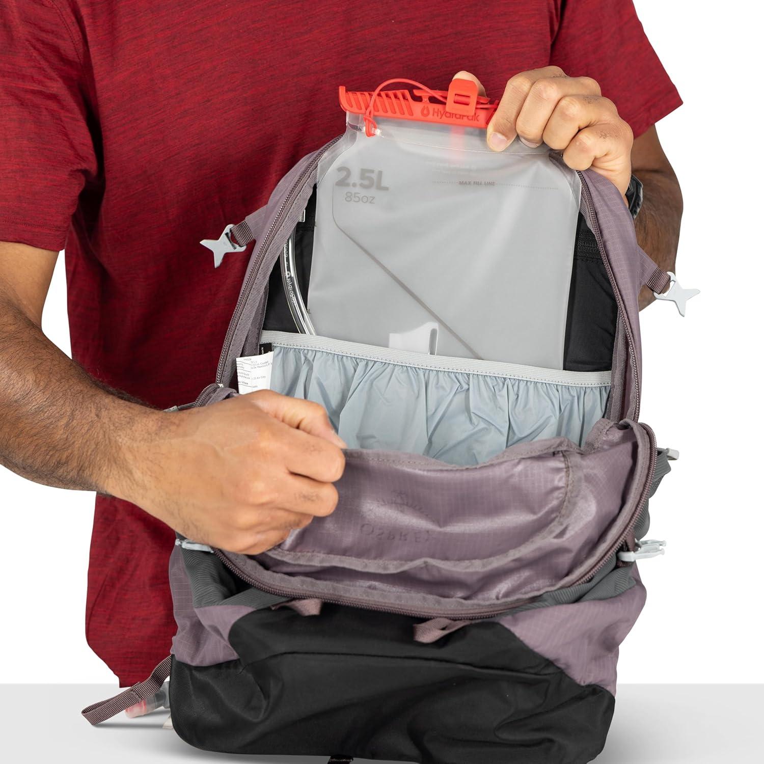 imageOsprey Sportlite Lightweight Hiking Backpack with Hydraulics Reservoir for Men amp Women Everyday Hydration Travel BagGraphite Purple