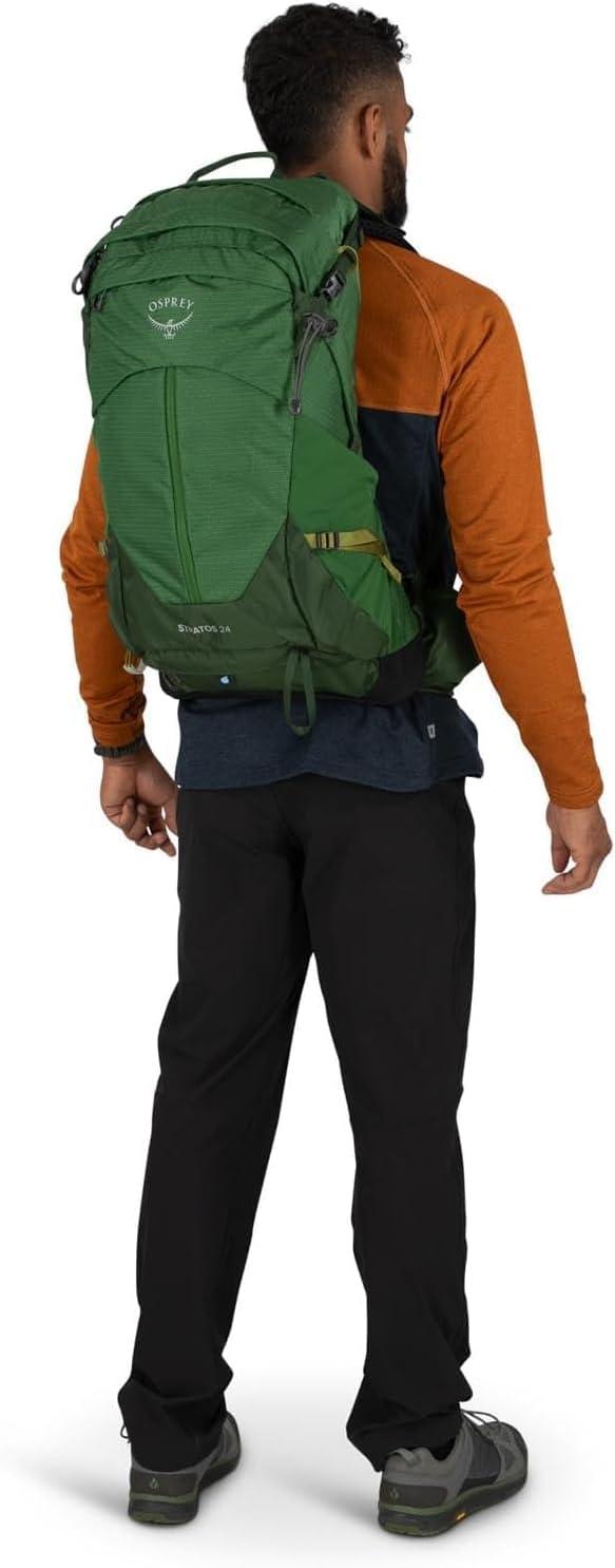 imageOsprey Stratos 44L Mens Hiking Backpack Lightweight Backpacking Pack with Waterproof Raincover Camping Bag Raven BlackTunnel Vision Grey