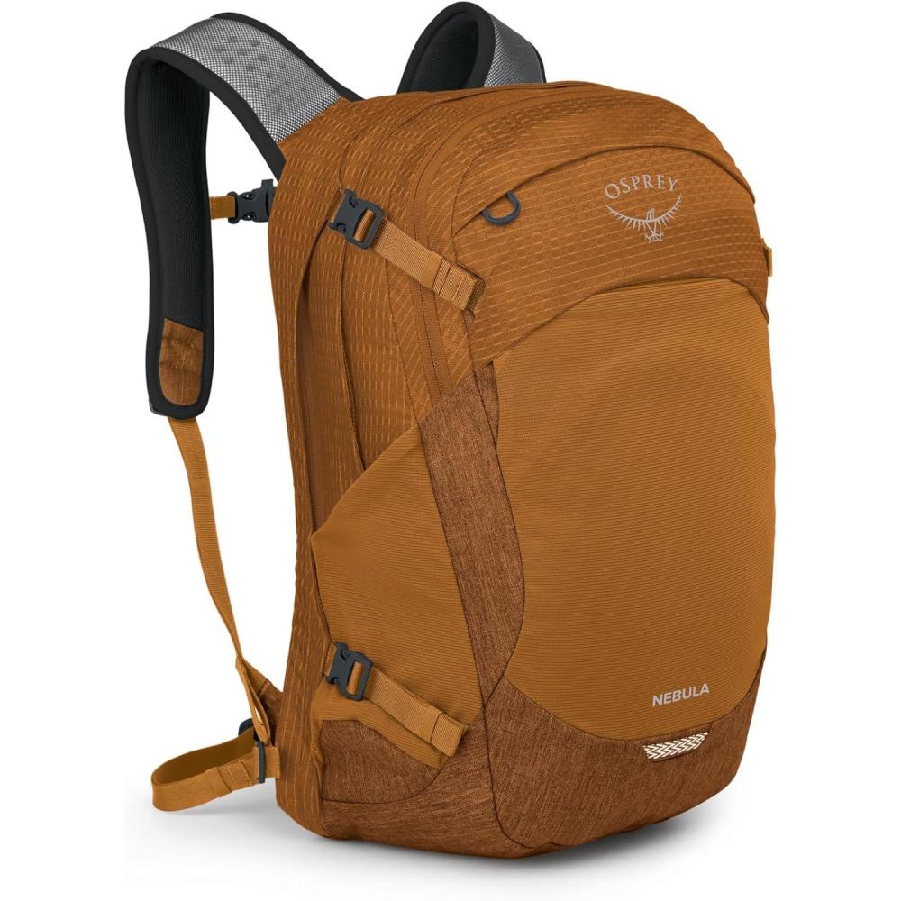 imageOsprey Nebula Commuter Backpack  Everyday Bag with Laptop Sleeve and Bottle Pockets Torrent Blue HeatherToffee Orange Heather