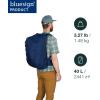 Osprey Farpoint 55L Men’s Travel Backpack – Carry On Bag with Personal Item Sized Detachable Daypack, Sawdust(Antique Blue)