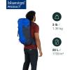 Osprey Kestrel LT 45L Men’s Backpacking Backpack – Lightweight Hiking & Camping Bag with Waterproof Raincover, Black(Rays Blue)