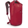 Osprey Transporter 30L Roll Top Waterproof Laptop Backpack, Black(Poinsetta Red)