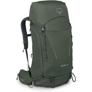 Osprey Kestrel 48L Men’s Backpacking Backpack – Hiking & Camping Bag with Waterproof Raincover, Olive Tan, Small/Medium(Bonsai Green)