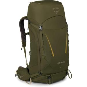 Osprey Kestrel 48L Men’s Backpacking Backpack – Hiking & Camping Bag with Waterproof Raincover, Olive Tan, Small/Medium(Moss Green)
