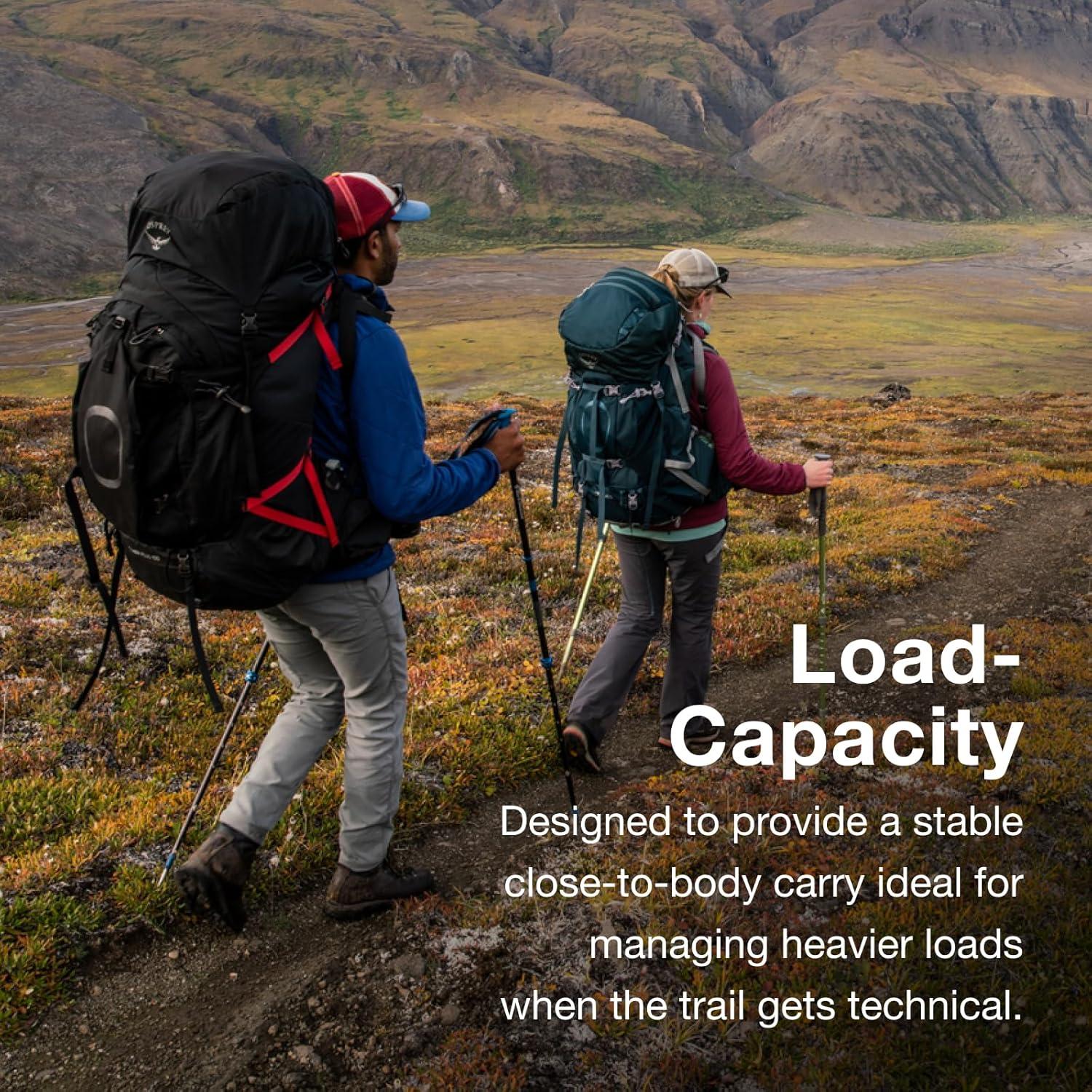 imageOsprey Aether Plus 70L Mens Backpacking Backpack Axo Green LXLBlack