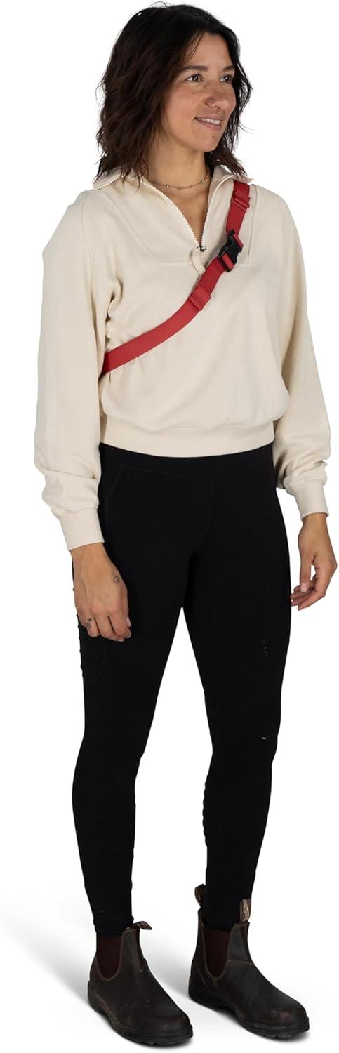 imageOsprey Arcane Hip Fanny Pack Adjustable Waist or Crossbody Pack Large Belt Bag Moss Green HeatherRed Pampas