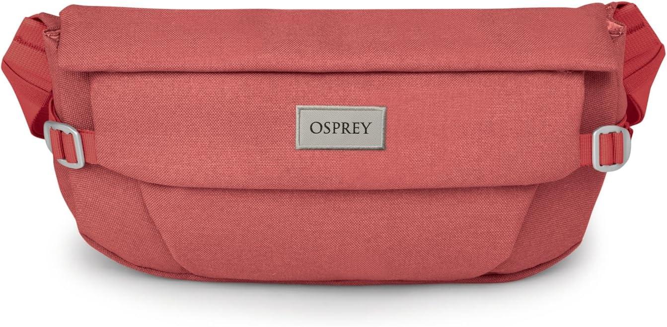 imageOsprey Arcane Hip Fanny Pack Adjustable Waist or Crossbody Pack Large Belt Bag Moss Green HeatherRed Pampas