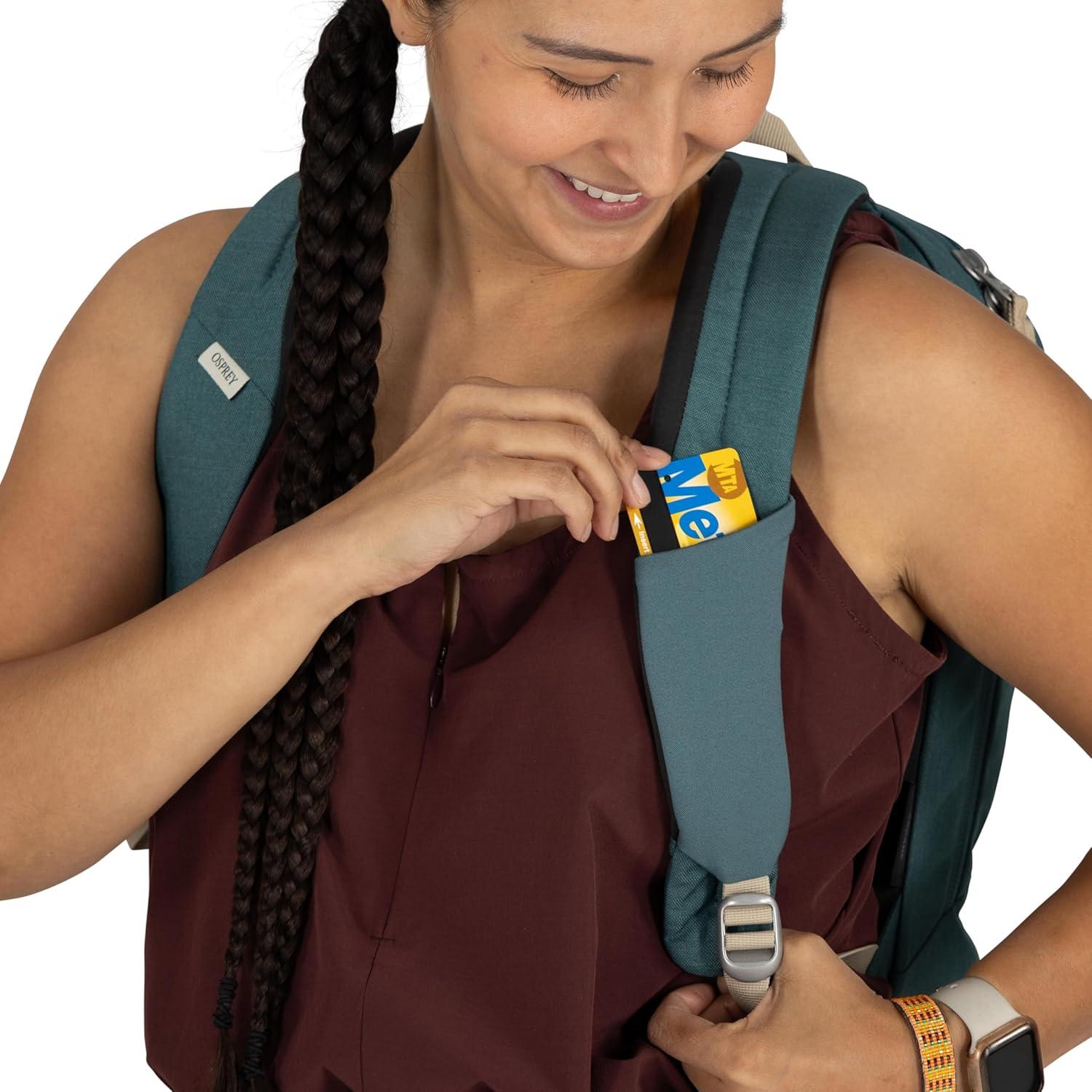 imageOsprey Arcane Small Day Commuter Backpack Lightweight Everyday Bag with Laptop Sleeve Nirvana Blue HeatherBlack