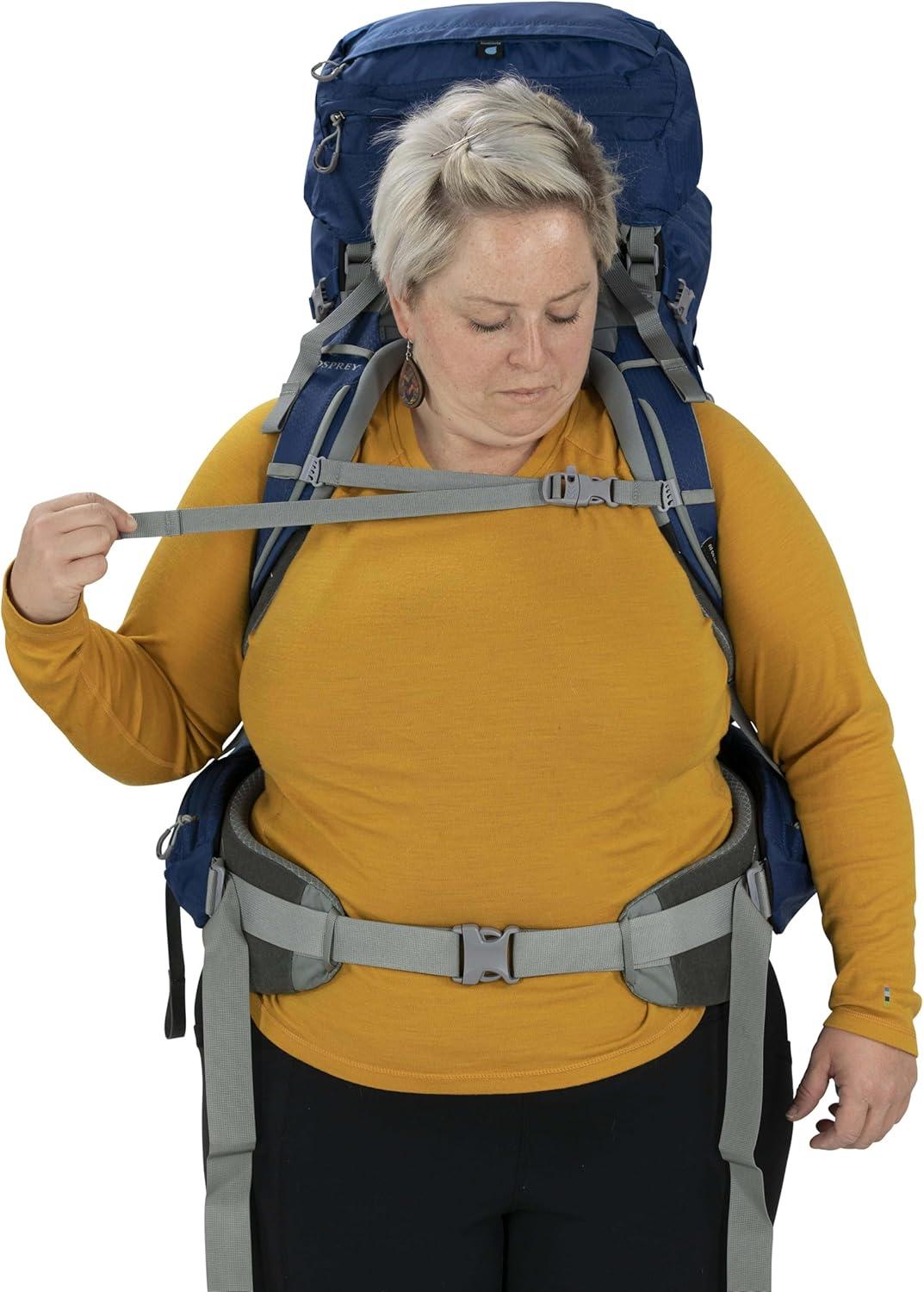 imageOsprey Ariel 65L Womens Backpacking Backpack Claret Red WXSSKoseret Green Extended Fit