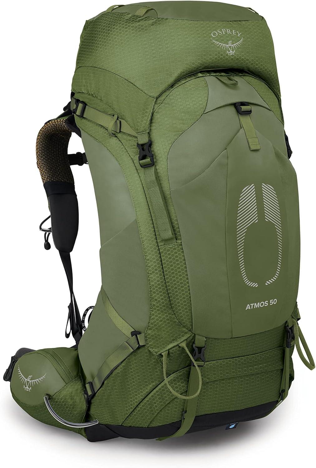 imageOsprey Atmos AG 50L Mens Backpacking BackpackMythical Green