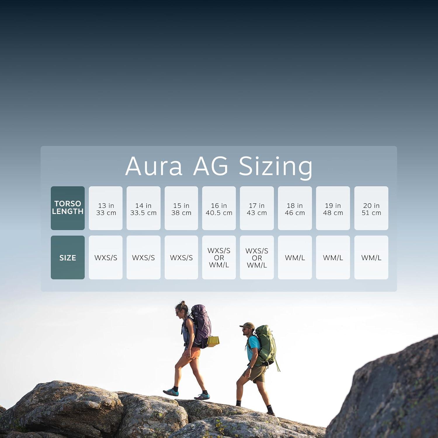 imageOsprey Aura AG 65L Womens Backpacking Backpack Enchantment Purple WXSSBerry Sorbet Red