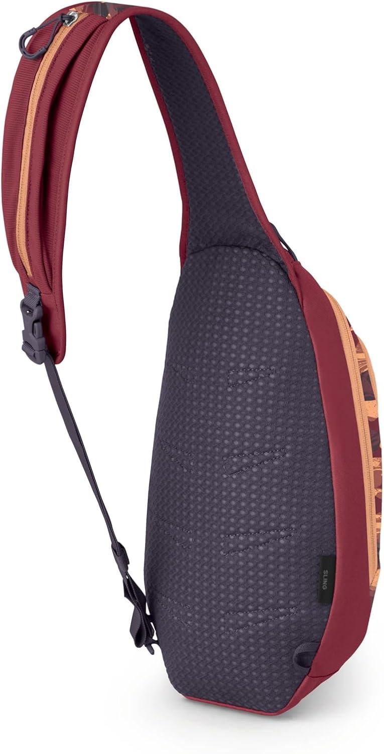 imageOsprey Daylite Shoulder Sling Bag Compact Crossbody Backpack for Everyday Carry Festivals and Lightweight TravelLiquify PrintKakio Pink