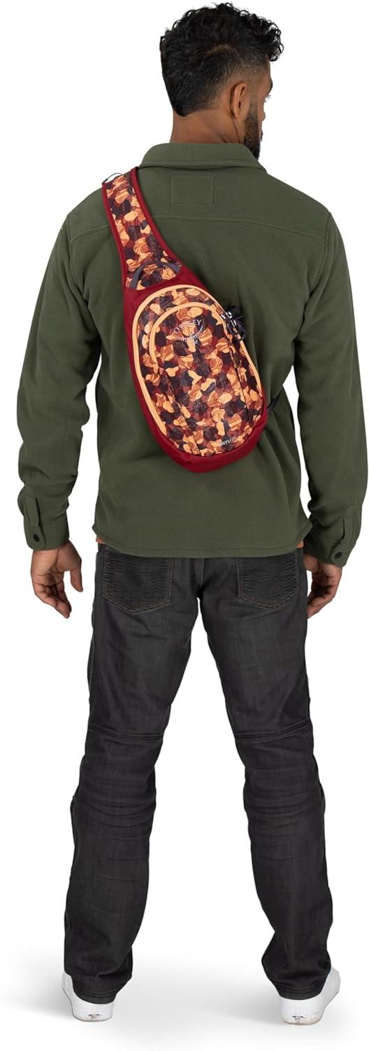 imageOsprey Daylite Shoulder Sling Bag Compact Crossbody Backpack for Everyday Carry Festivals and Lightweight TravelLiquify PrintKakio Pink