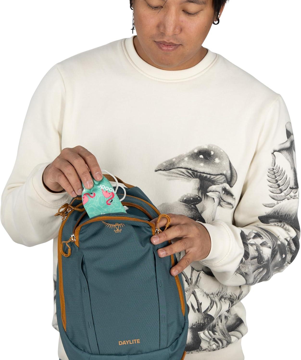 imageOsprey Daylite Shoulder Sling Bag Compact Crossbody Backpack for Everyday Carry Festivals and Lightweight TravelMystery White Multi