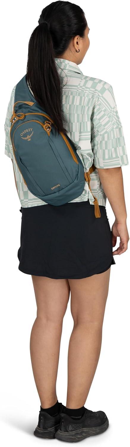 imageOsprey Daylite Shoulder Sling Bag Compact Crossbody Backpack for Everyday Carry Festivals and Lightweight TravelPorcelain Orange