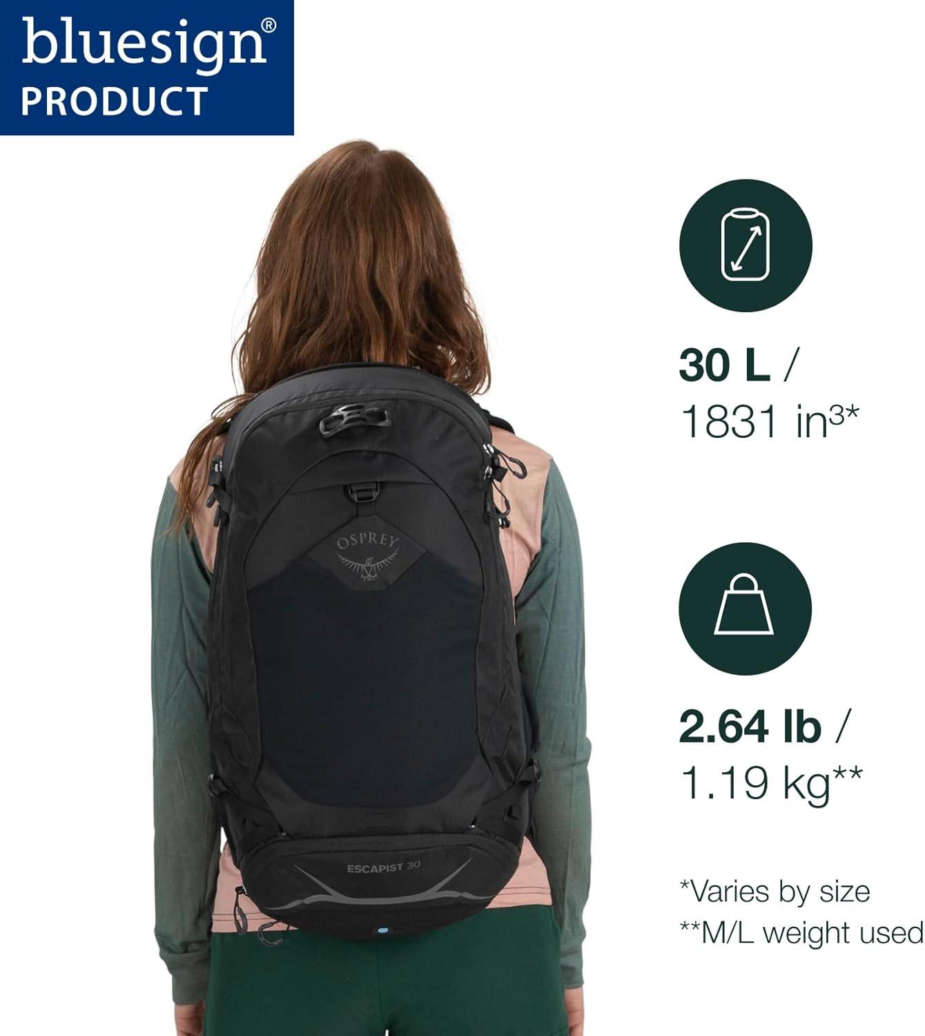 imageOsprey Escapist 20L Biking Backpack Black MediumLargePostal Blue