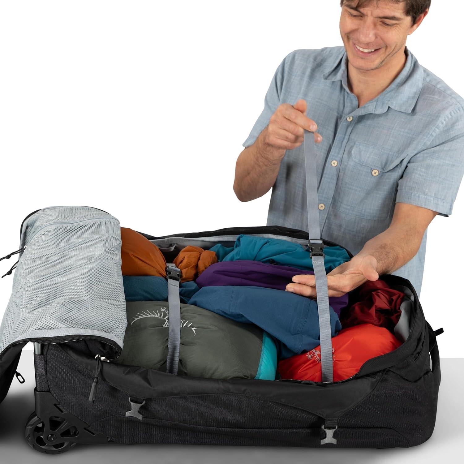 imageOsprey Farpoint Fairview 65L Wheeled Travel Pack Rolling Backpack Travel Bag Luggage with Wheels CascadeTorrent BlueCascade Torrent Blue