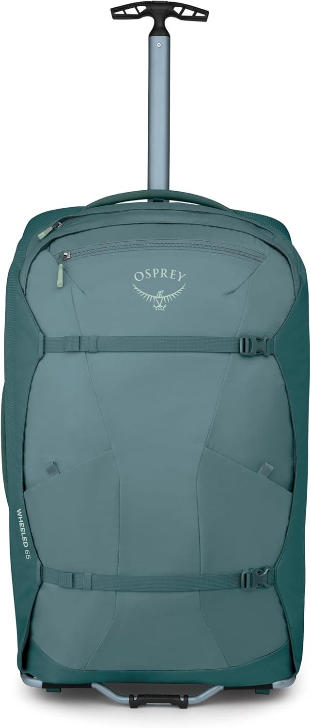 imageOsprey Farpoint Fairview 65L Wheeled Travel Pack Rolling Backpack Travel Bag Luggage with Wheels CascadeTorrent BlueCascade Torrent Blue