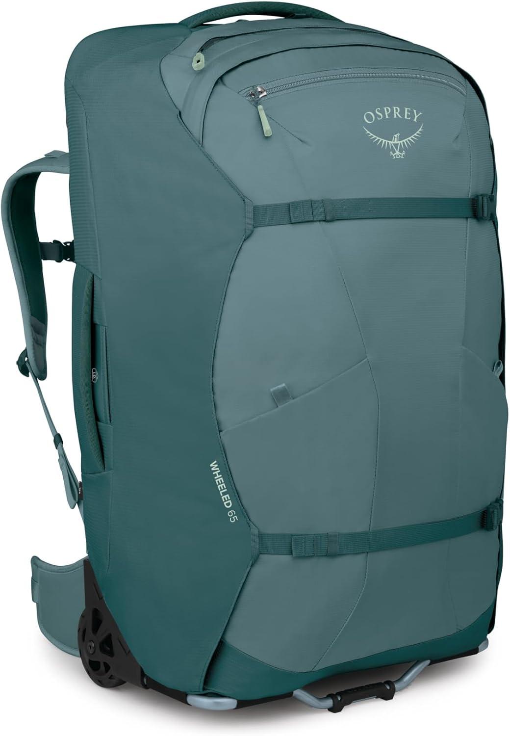 imageOsprey Farpoint Fairview 65L Wheeled Travel Pack Rolling Backpack Travel Bag Luggage with Wheels CascadeTorrent BlueCascade Torrent Blue