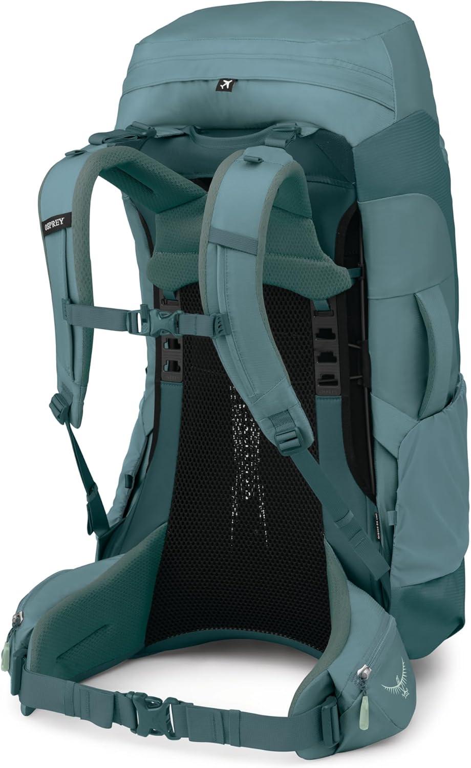 imageOsprey Farpoint Trek 55L Mens Travel Backpack Hybrid Backpacking amp Travel Bag with Internal Organization Cascade BlueTorrent BlueCascade Blue Torrent Blue