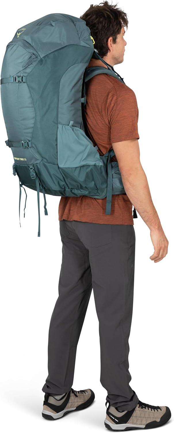 imageOsprey Farpoint Trek 55L Mens Travel Backpack Hybrid Backpacking amp Travel Bag with Internal Organization Cascade BlueTorrent BlueCascade Blue Torrent Blue