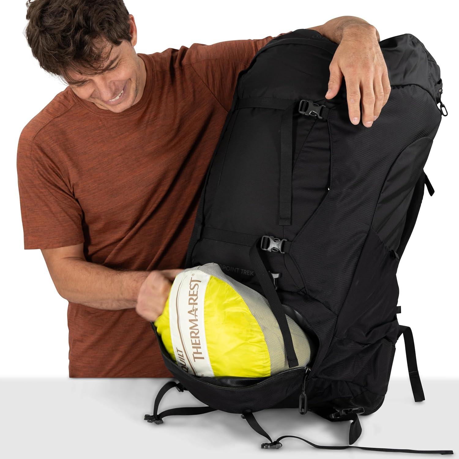 imageOsprey Farpoint Trek 55L Mens Travel Backpack Hybrid Backpacking amp Travel Bag with Internal Organization Cascade BlueTorrent BlueCascade Blue Torrent Blue