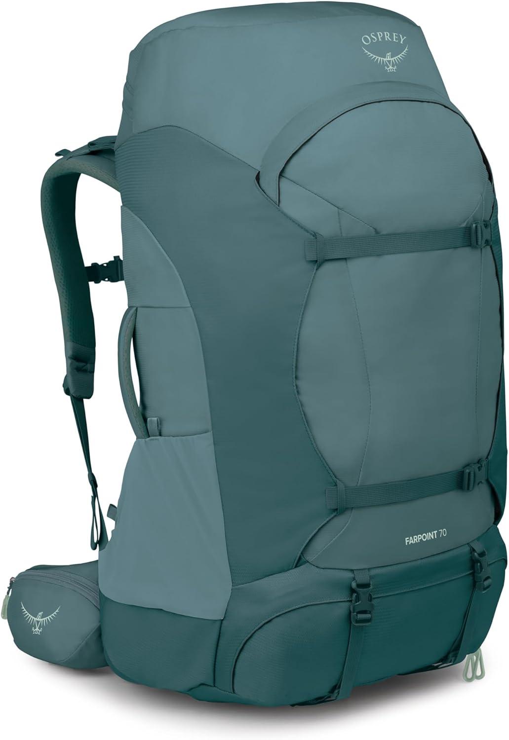 imageOsprey Farpoint Trek 55L Mens Travel Backpack Hybrid Backpacking amp Travel Bag with Internal Organization Cascade BlueTorrent BlueCascade Blue Torrent Blue