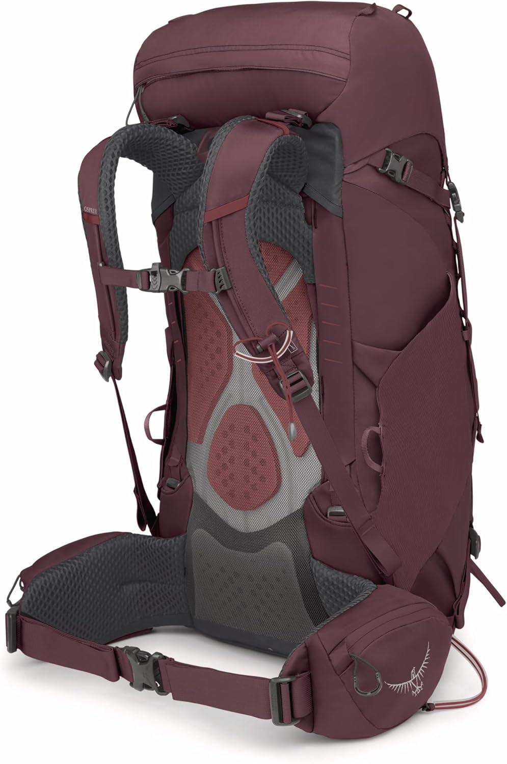 imageOsprey Kyte 38L Womens Backpacking Backpack Serenity Blue Hiking amp Camping Bag with Waterproof Raincover MediumLargeElderberry Purple